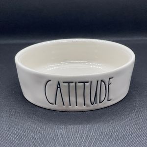 Rae Dunn "catitude" cat bowl